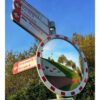Verkeersspiegel rond 6 Verkeersspiegels, ons vierante model. Leverbaar in 3 afmetingen. Drie diameters (D50, D60 en D80 cm),